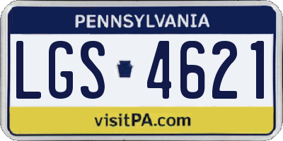 PA license plate LGS4621