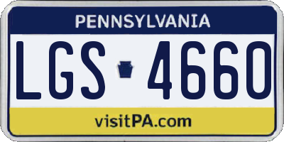 PA license plate LGS4660