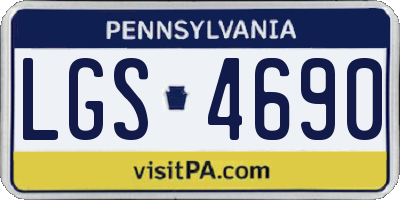 PA license plate LGS4690