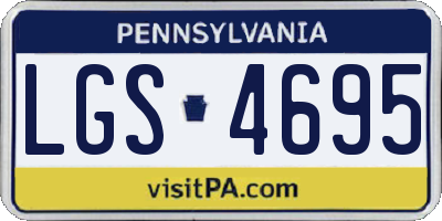PA license plate LGS4695