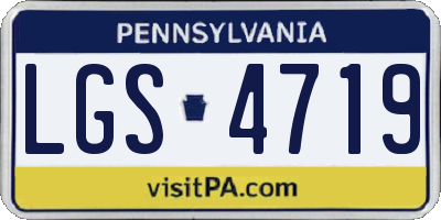 PA license plate LGS4719