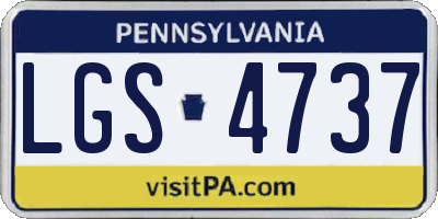 PA license plate LGS4737