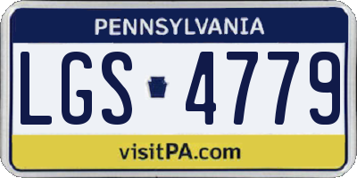 PA license plate LGS4779