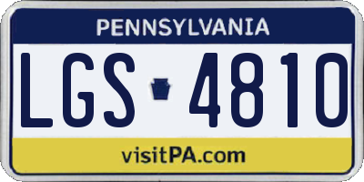 PA license plate LGS4810