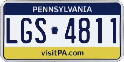 PA license plate LGS4811