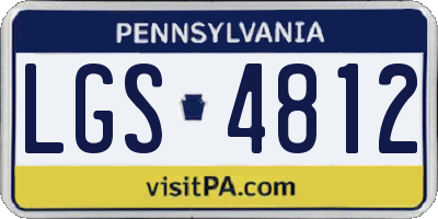 PA license plate LGS4812