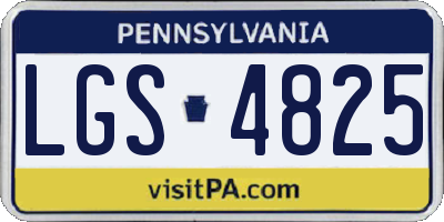 PA license plate LGS4825