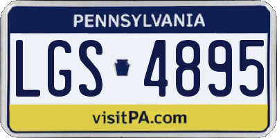 PA license plate LGS4895