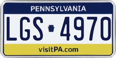 PA license plate LGS4970