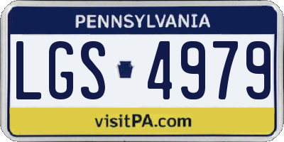 PA license plate LGS4979