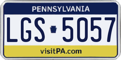 PA license plate LGS5057