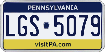 PA license plate LGS5079