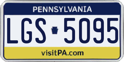 PA license plate LGS5095
