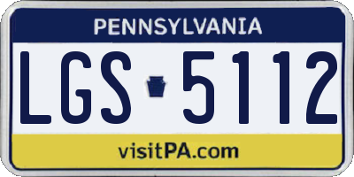 PA license plate LGS5112
