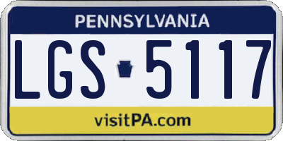 PA license plate LGS5117