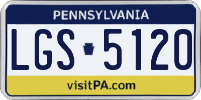 PA license plate LGS5120