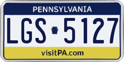 PA license plate LGS5127
