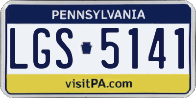 PA license plate LGS5141