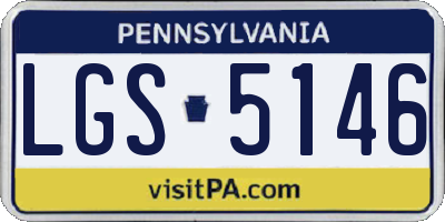 PA license plate LGS5146