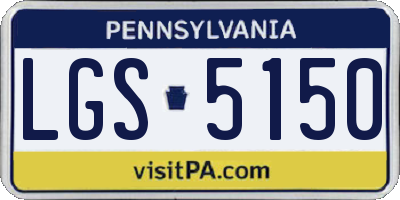 PA license plate LGS5150