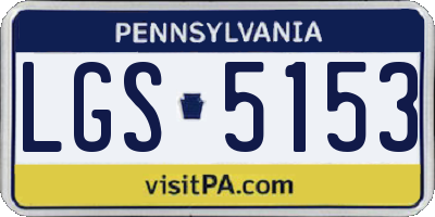 PA license plate LGS5153