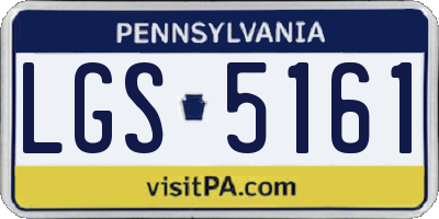 PA license plate LGS5161
