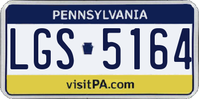 PA license plate LGS5164