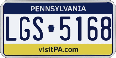 PA license plate LGS5168