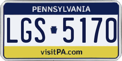 PA license plate LGS5170