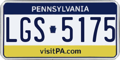 PA license plate LGS5175