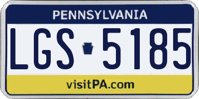 PA license plate LGS5185