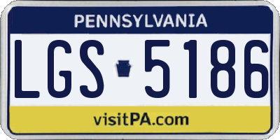 PA license plate LGS5186