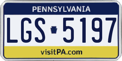 PA license plate LGS5197