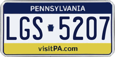 PA license plate LGS5207