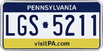 PA license plate LGS5211