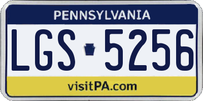 PA license plate LGS5256