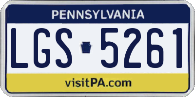 PA license plate LGS5261