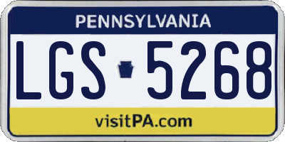 PA license plate LGS5268