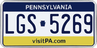 PA license plate LGS5269