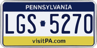PA license plate LGS5270