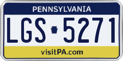 PA license plate LGS5271