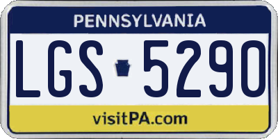 PA license plate LGS5290