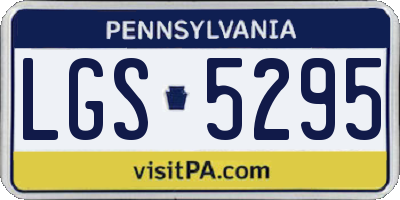 PA license plate LGS5295