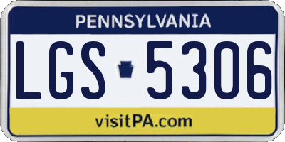 PA license plate LGS5306
