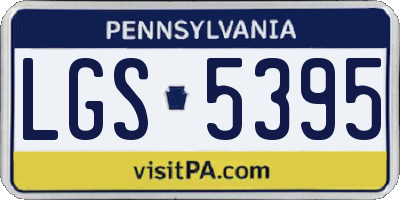 PA license plate LGS5395