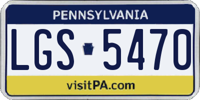PA license plate LGS5470