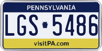 PA license plate LGS5486