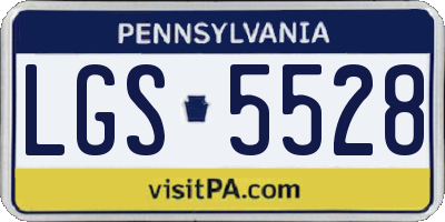 PA license plate LGS5528