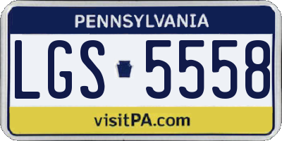 PA license plate LGS5558