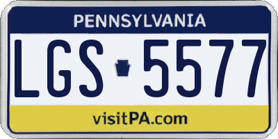 PA license plate LGS5577